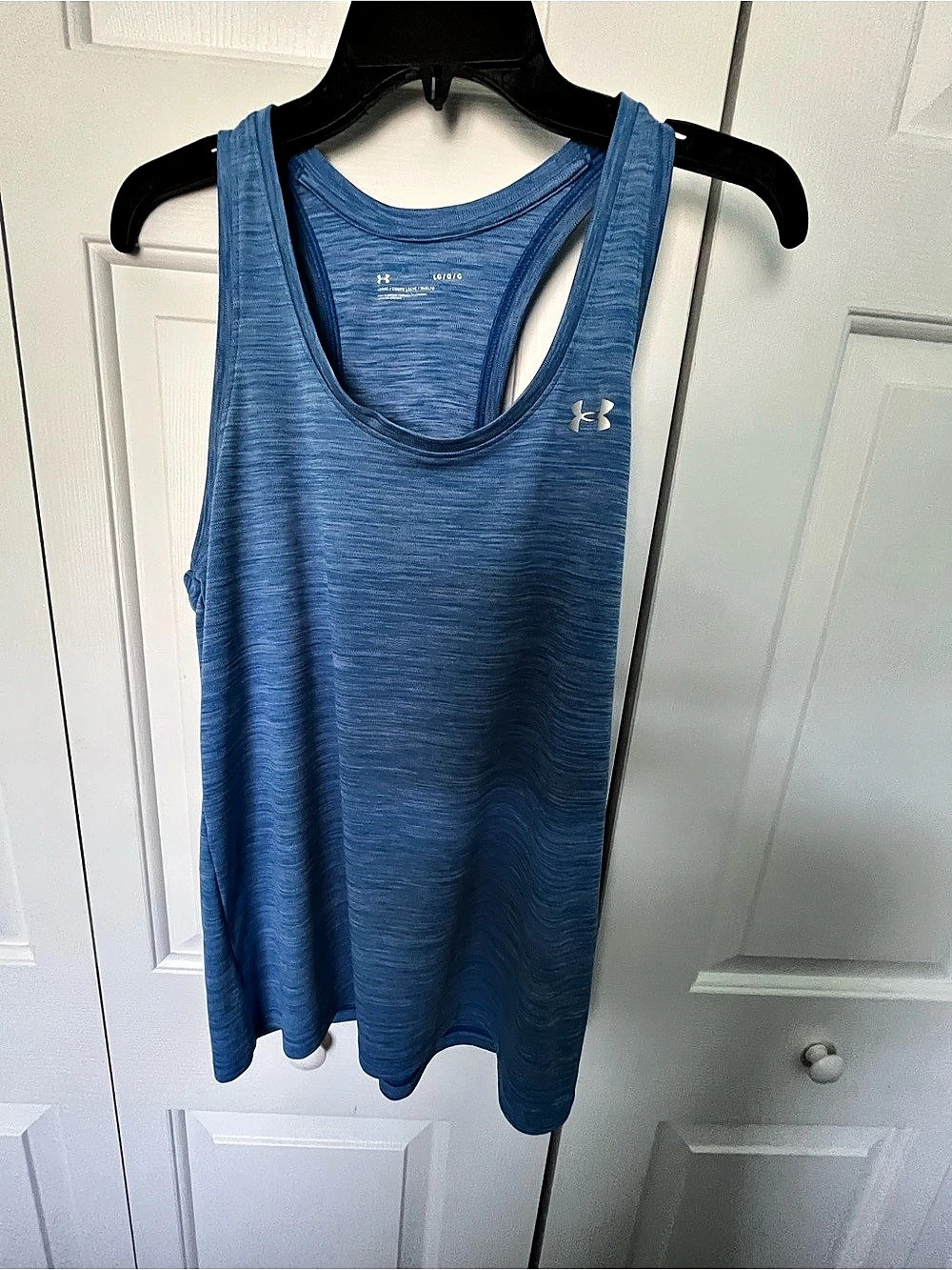 Under Armour HeatGear Racerback Loose Fit Tank Top Athletic Tank Top in Blue Sz
